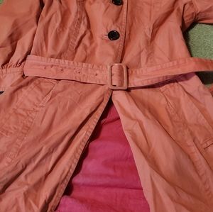 🔆 Pink Banana Republic femine pea/ladies trench style jacket damaged
